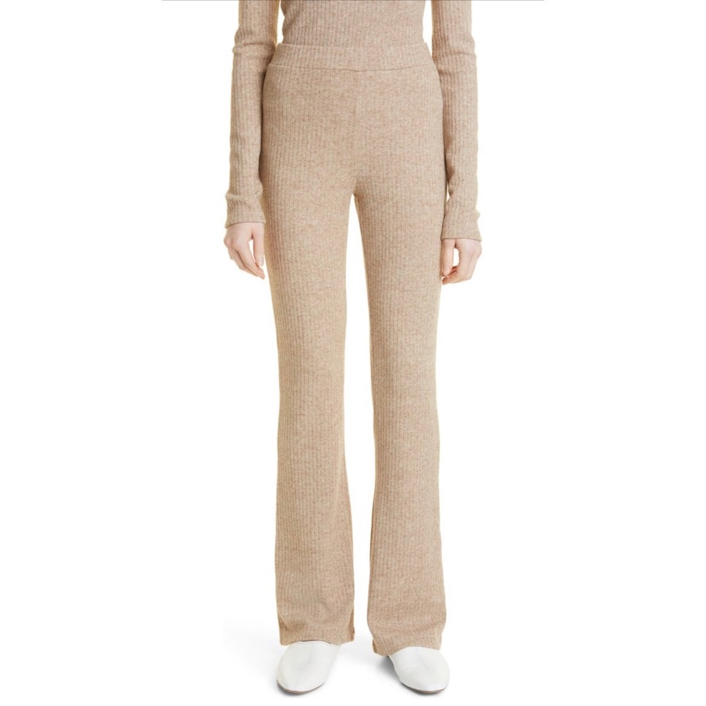 NWT Vince Rib Flare Knit Pants in Camel